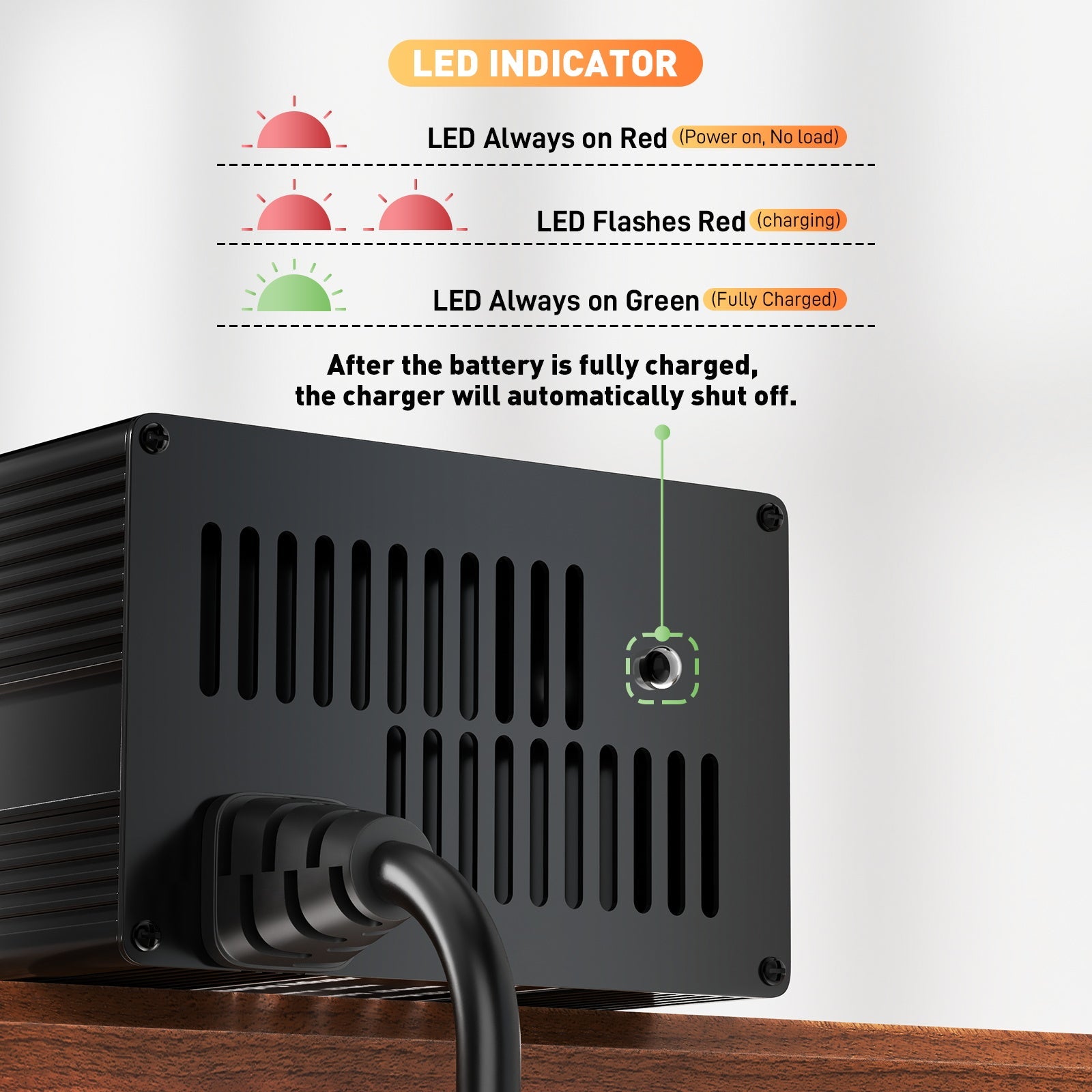 Chargeur de batterie LiFePO4 12 V 20 A, tension de charge 14, 6 V, activation BMS 0 V, avec connecteur de charge rapide Anderson 50 A