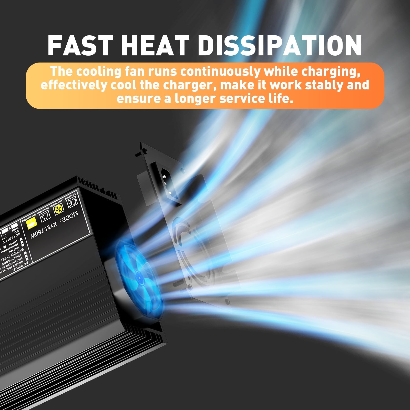 Chargeur de batterie LiFePO4 12 V 30 A, tension de charge 14, 6 V, activation BMS 0 V, coupure automatique, avec connecteur de charge rapide Anderson 50 A